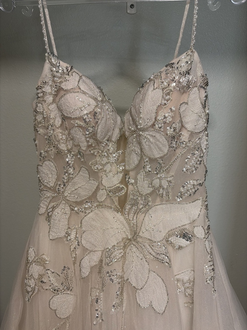 Romantic Embroidered Floral Wedding Dress